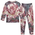 thumbnail image 2 of BZSMCE Unisex Pajama Set Snug-Fit Cotton Sleepwear Velvety Rose with Frost Printed, 2 of 7