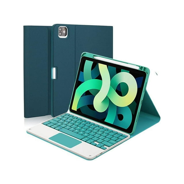 Touchpad Keyboard Case for iPad pro 12.9 2017 2015 2nd 1st Generation, Smart Stand Cover with Detachable Wireless Magnetic Keyboard, Pencil Holder