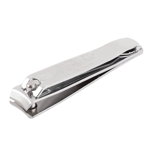 Metal Curved Edge Fingernail Toenail Cutter Built in Filer Clipper Pedicure Tool