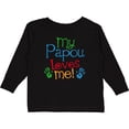 thumbnail image 3 of Inktastic My Papou Loves Me Boys or Girls Long Sleeve Toddler T-Shirt, 3 of 5