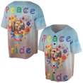 thumbnail image 3 of Peace Love Pride Dachshund with Rainbow Sunglasses LGBT LGBTQ+ All Over Print 3D Baseball Shirt Wiener Dog Lover Gifts Idea Softball Sport - 01004, 3 of 6