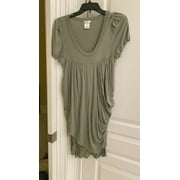 Anthropologie ESLEY Olive Green Tank Dress Knit Small Beach Summer Sage NEW