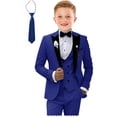 thumbnail image 1 of Traje Tesscy de 5 piezas para bodas formales y adolescentes, color azul real, 1 of 6