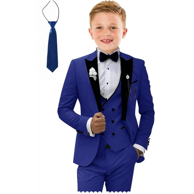 Suit Tesscy, ropa de vestir para niños, ajustada, formal, conjunto de 5 piezas