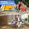 thumbnail image 6 of Slsy XXXL Double Camping Chair, Oversized Loveseat Camping Couch, Fully Padded Heavy Duty Outdoor Folding Chair w/ 2 Cup & Wine Glass Holder Support 900 lbs, 6 of 8