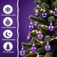 thumbnail image 6 of Aoznliie Christmas Ball Ornaments, 24 Pcs Classic Christmas Ornament Set for Xmas Tree, Shatterproof Lightweight Hanging Decor for Xmas Party, Purple, 6 of 6