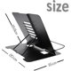 thumbnail image 2 of Foldable Metal Book Holder, Metal Easel Book Holder, Metal Book Holder Reading Stand, Adjustable Cookbook Stand (black), 2 of 4