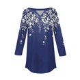 thumbnail image 5 of Womens Tops 3/4 Length Sleeve Womens Tops 2025 Spring Neck Casual Print Tunic T Shirts Three Quarter Length Womens Tops Shirts for Women, 5 of 5