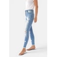 thumbnail image 4 of Kancan - Women's High Rise Button Fly Distressed Super Skinny Jeans - kc7310, 4 of 9