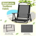thumbnail image 3 of Open Box Vongrasig 6Pc Folding Patio Set, Outdoor Table, Chairs & Umbrella, 3 of 4