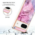 thumbnail image 5 of Designed for Google Pixel 8 Marble Case, Ultra Thin Girls Women Plating Marble Designed Flexible Soft TPU IMD Marble Protective Case Cover for Google Pixel 8 - Pink, 5 of 7