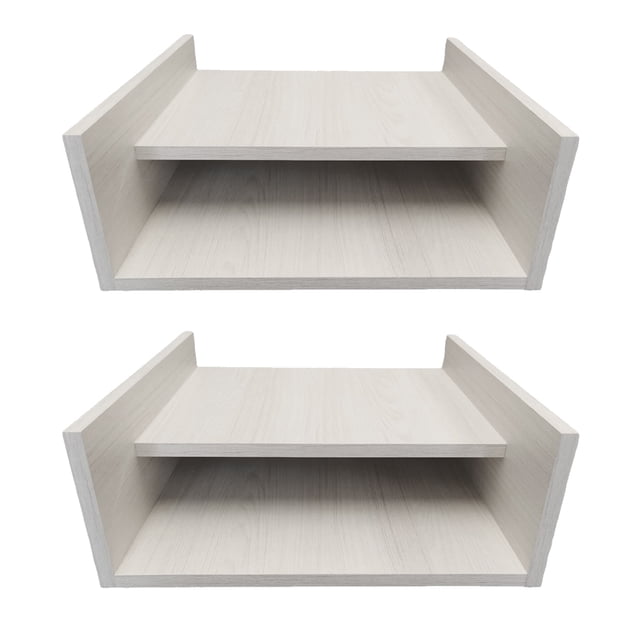 Set De 2 Piezas Repisas Buro Flotantes 40 X 40 Cm Teka Artico.303 Hanlob 2 Repisa Flotante Moderna con cajón