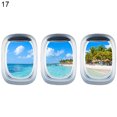 thumbnail image 2 of Gwong Decoración hogareña 3 unids / set Ventana de avión Vinilo tridimensional Auto adhesivo Vista Vista Vista Paisaje Decoración de pared Avión Pegatinas de pared para el hogar Gwong 21075078, 2 of 6