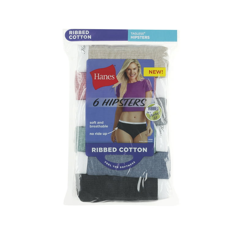 Hanes, Intimates & Sleepwear, Hanes 4 Pair Ribbed Cotton Hipster Panties  New