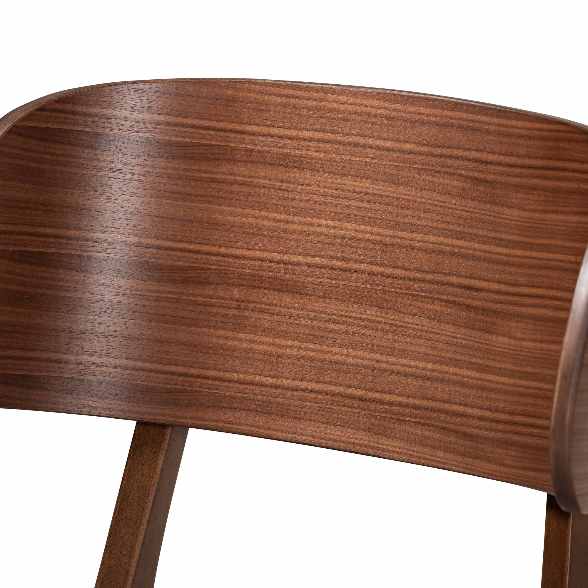 Baxton Studio Alston Dining Chair, Set of 2, Grey/Walnut Brown