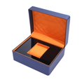 thumbnail image 4 of Caja de almacenamiento para un solo reloj, accesorios para cajas de relojes, embalaje de contenedor premium de lujo azul, 4 of 9