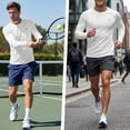 thumbnail image 5 of Xidunhg Men's Rash Guard Long Sleeve Shirt UPF 50 Sun Protection Quick Dry Moisture Wicking Lightweight for Swimming Surfing Outdoor White M, 5 of 10