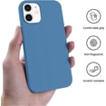 thumbnail image 6 of Slim iPhone 12 Mini Phone Case, [Camera & Screen Protection] Durable Liquid Silicone Rubber Full Body Military Shockproof Protective Case for iPhone 12 Mini 5.4 lnch, Azure Blue, 6 of 15