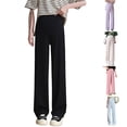 thumbnail image 3 of YUEHUA Women's Maternity Pants Casual Loose Wide Straight Leg Cozy Pant Pregnancy Palazzo Lounge Trousers with Pockets, 3 of 6