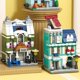 thumbnail image 3 of Rompecabezas de arquitectura europea con vista a la calle de ciudad, casa ensamblada, tienda, juguetes de bloques de construcción, regalos para niños, Compatible con Lego, 3 of 4