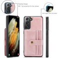 thumbnail image 6 of Phone Case for Samsung Galaxy S21 5G 6.2 inch Wallet Cover with Tempered Glass Screen Protector and RFID Credit Card Holder Leather Cell Accessories S 21 21S G5 GS21 X21 D21 4G Women Men Pink, 6 of 12