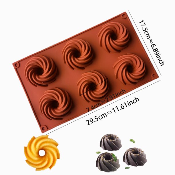 Mini molde para magdalenas, moldes antiadherentes de silicona para hornear galletas, pudín, pasteles, repostería, Fondant, magdalenas y rosquillas qym unisex