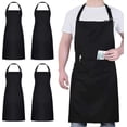 thumbnail image 1 of 4 Pack Chef Aprons, Black Apron with 2 Pockets, Waterproof Adjustable Apron for Men Women,Professional Cooking Apron for Cooking, Gardening, Res, 1 of 5