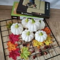 thumbnail image 5 of 6PCS Artificial Pumpkins,Fake Mini Pumpkins,Fall Harvest Faux White Pumpkins for DIY Craft & Halloween Thanksgiving Wedding Centerpieces, 5 of 7
