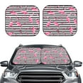 thumbnail image 2 of Balery 2 Piece Flamingos Car Windshield Sun Shade|Foldable Front Windshield Shade for Car Front Window for Most Sedans SUV Truck-Large, 2 of 7