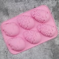 thumbnail image 4 of JeashCHAT Easter Egg Silicone Mold,6-Cavity Non-stick Egg Silicone Chocolate Mold, Cake Trays Baking Molds, for Making Hot Chocolate Cocoa, Fondant, Party Jelly, Soap, 4 of 8