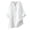 White, variant on Casual Cotton Linen Shirts for Women Summer 2024 Round Neck Plus Size Tops Rolled 3/4 Length Sleeve Button Up Tunics Comfy Loose Fit Solid Color Blouse