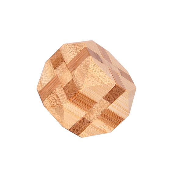 Vogacara Rompecabezas de juguete intelectual, rompecabezas de enclavamiento, juguetes de madera, regalo dulce de bambú, tamaño compacto, tipo Type3 NO3