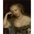 thumbnail image 2 of Theodore Russel 12x14 Black Ornate Wood Framed Double Matted Museum Art Print Titled: Portrait of a Lady, 2 of 5