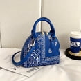 thumbnail image 4 of Mini Floral Paisley Dome Bag - Premium PU Leather Crossbody & Shoulder Handbag with Secure Zipper Closure - Exuding Effortless Style and Sophistication for Daily Use, 4 of 6