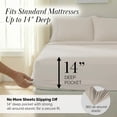 thumbnail image 3 of Southshore Fine Linens 3 Piece Sheet Set, 14-Inch Deep Pocket Bed Sheets with Fitted Sheet and Flat Sheet, Extra Soft Brushed Microfiber, Wrinkle Free, Fade Resistant, Queen, Bone, 3 of 7