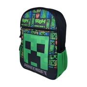 Minecraft Backpack 16 Creepers Front Pocket Boom TNT Green Boys Kids