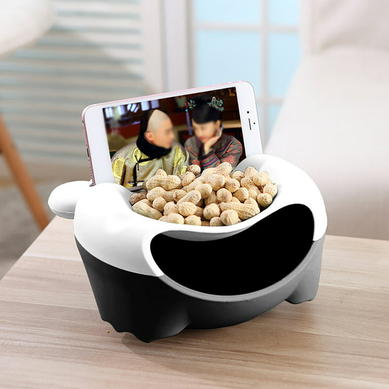 Snacks Organizer Bowl For Seeds Nuts Dry Fruits Storage Box Phone Holder 034
