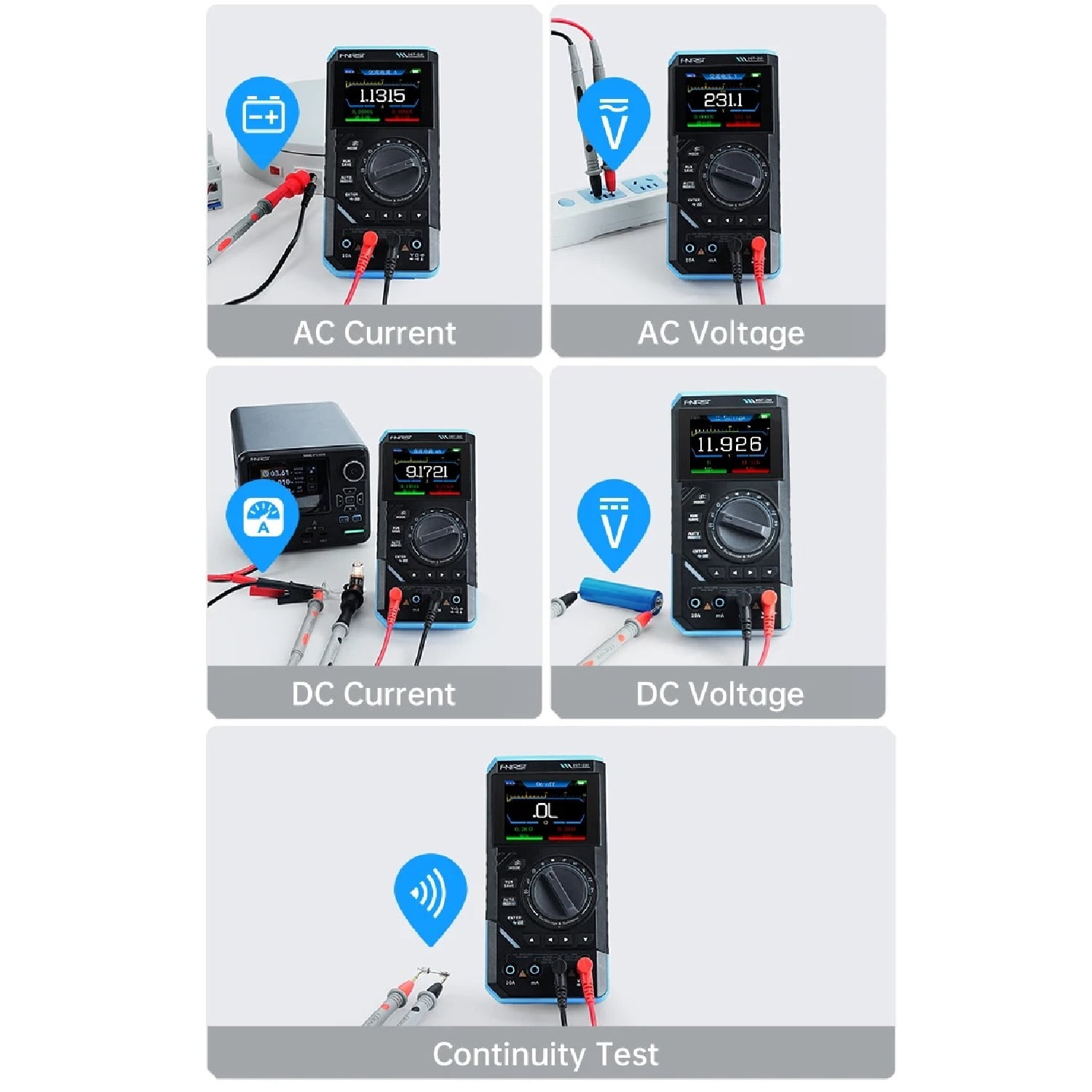 3-In-1 Handheld Oscilloscope Multimeter With DDS Signal Generator, 10MHz Bandwidth 48MSa/S Sampling Rate True RMS Digital Multimeter For Circuit Testing & Electronic Repair