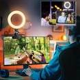 thumbnail image 2 of Ring Light, GINAVE Video Conference Lighting Kit 3200k-6800K Dimmable Desk Light with Clip and Detachable 360 °, 2 of 5