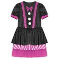 thumbnail image 5 of iEFiEL Girls Short Sleeve Tutu Dance Dress Figure Skating Stage Performance Christmas Elf Dress Hot Pink 12, 5 of 7