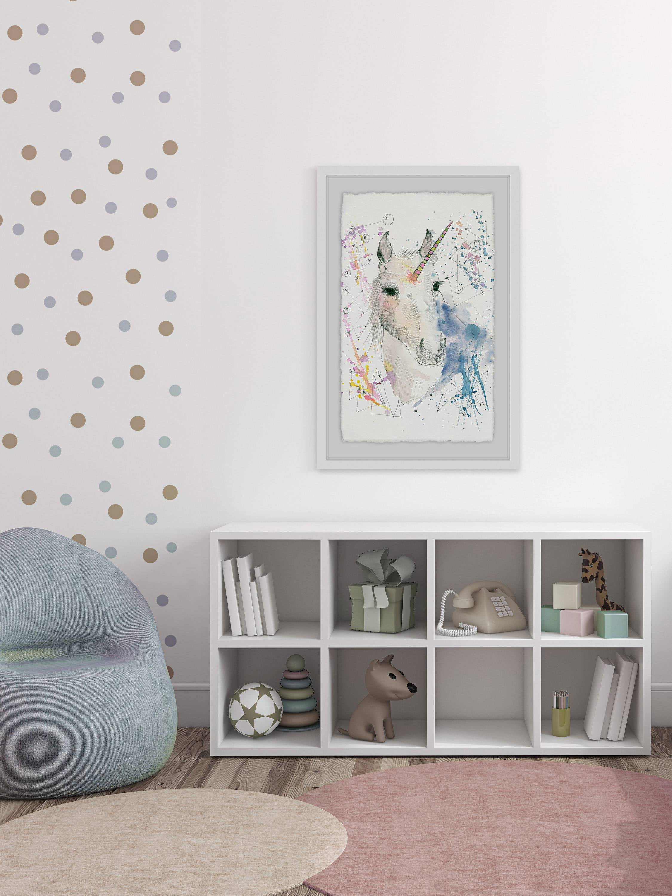 Fantasy Unicorn Framed Painting Print