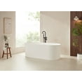 thumbnail image 4 of Vanity Art 59" x 30” Stone Resin Ergonomic Shape Freestanding Bathtub, Contemporary Design Soaking Tub with Overflow and Pop Up Drain, 4 of 4