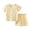 Light Yellow, variant on Cathalem Toddler Short Pajamas Sets Thin Summer Casual Tshirts Shorts PJ Outfits Baby Boys Graphic Sleepwear Clothes Coffee 4-5 Years