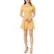 thumbnail image 1 of Vestido de cuadros con cuello Peter Pan de ruffle de INSPIRE CHIC para mujer S Amarillo, 1 of 5