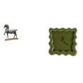 thumbnail image 1 of Escultura De Caballo De Pie, Adorno Para Estantería De Sala De Estar, Reloj De Pared Cuadrado Silencioso Y Preciso Para Baño, Cocina, Estudio, Etc., 1 of 8