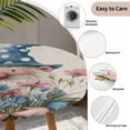 thumbnail image 3 of Round Fitted Tablecloth with Elastic Edge, Happy Father's Day Gnome Flower Fitted Table Cloth for Round Tables, Watercolor Floral on Flax Waterproof Tablecloth for Outdoor Picnic Party 36-44in, 3 of 9