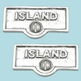 thumbnail image 2 of 2 Switch Plate Tags ISLand Name Signs Labels Chrome Brass Traditional Engraved Wall Light Switch Cover Labels | Renovators Supply, 2 of 2
