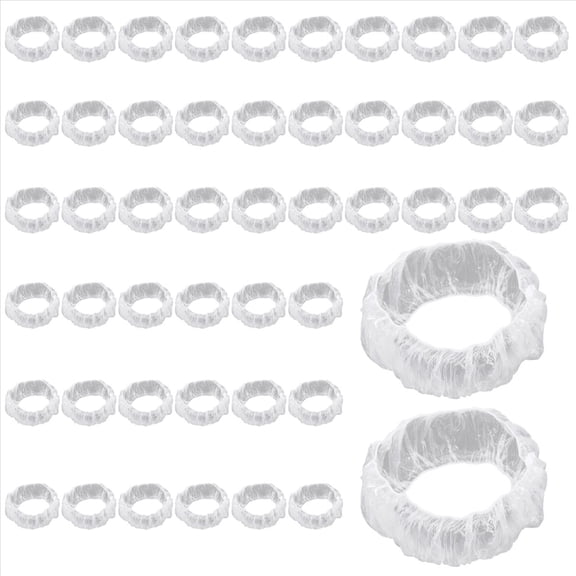 50Pcs/Set Universal Disposable Plastic Steering Wheel Cover Elastic Trim Disposable Truck Car Steering Wheel Covers Films