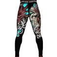 thumbnail image 3 of Raven Fightwear Men's Oni & Dragon No Gi Jiu Jitsu Pants BJJ Spats Leggings MMA Black, 3 of 3