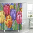 thumbnail image 1 of Cortina de Ducha ABPHQTO Pared Floral Tulipán estirado Pintura 160x180 cm, 1 of 1